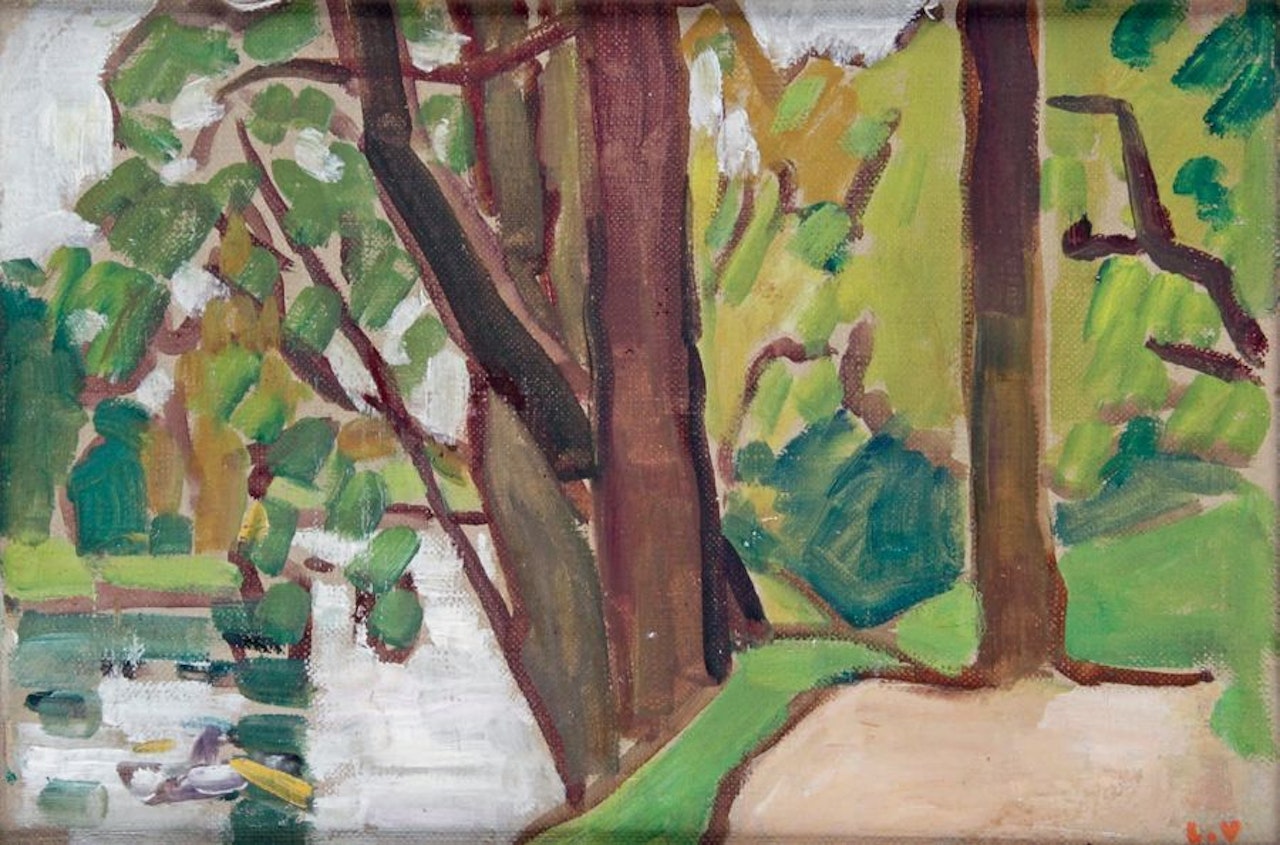 BOIS DE BOULOGNE, LAKESIDE by Louis Valtat