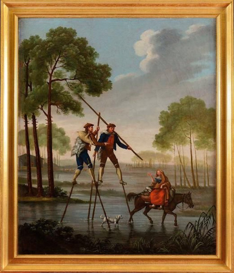Les échassiers landais by French School