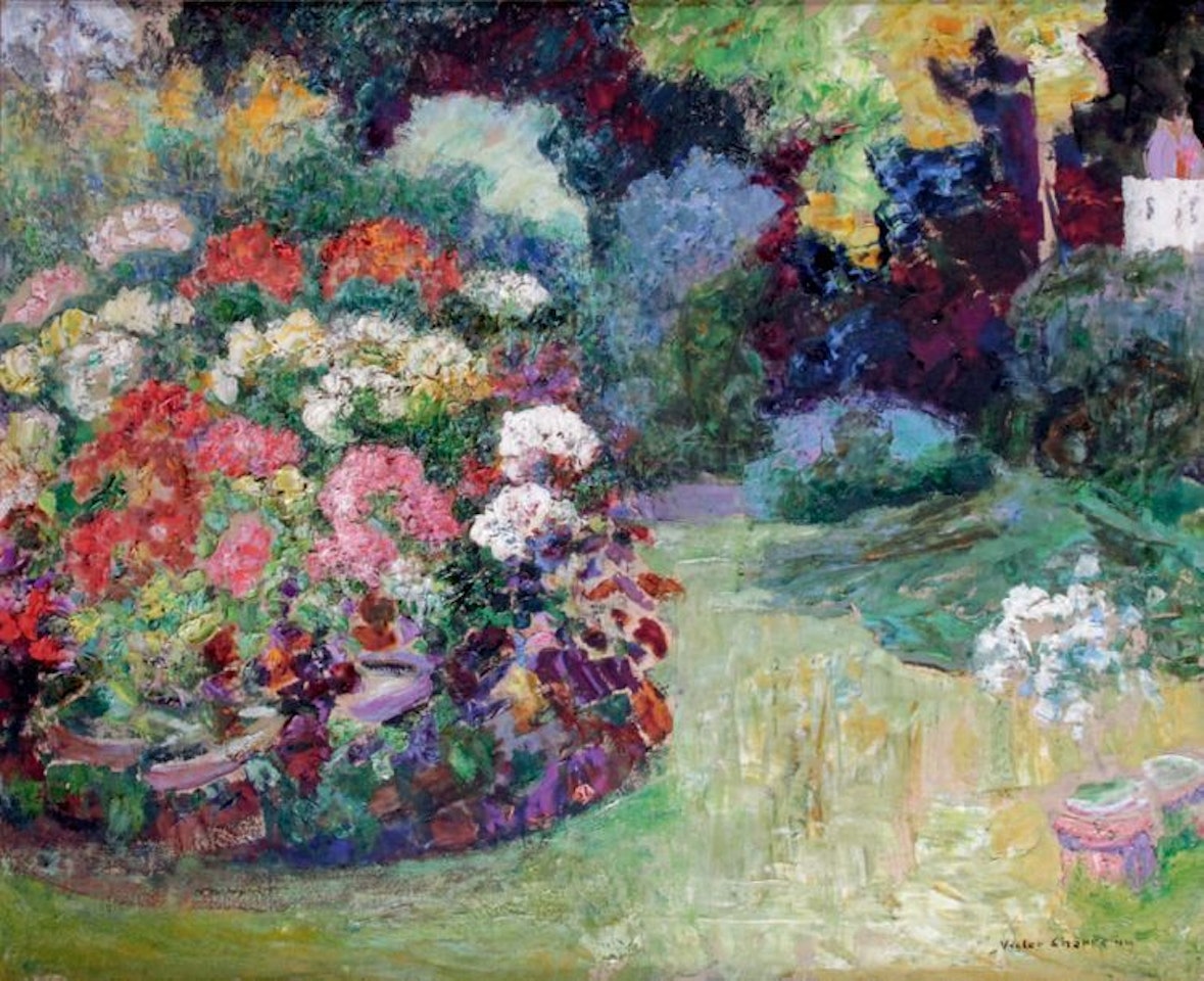 THE FLOWER GARDEN by Victor Charreton