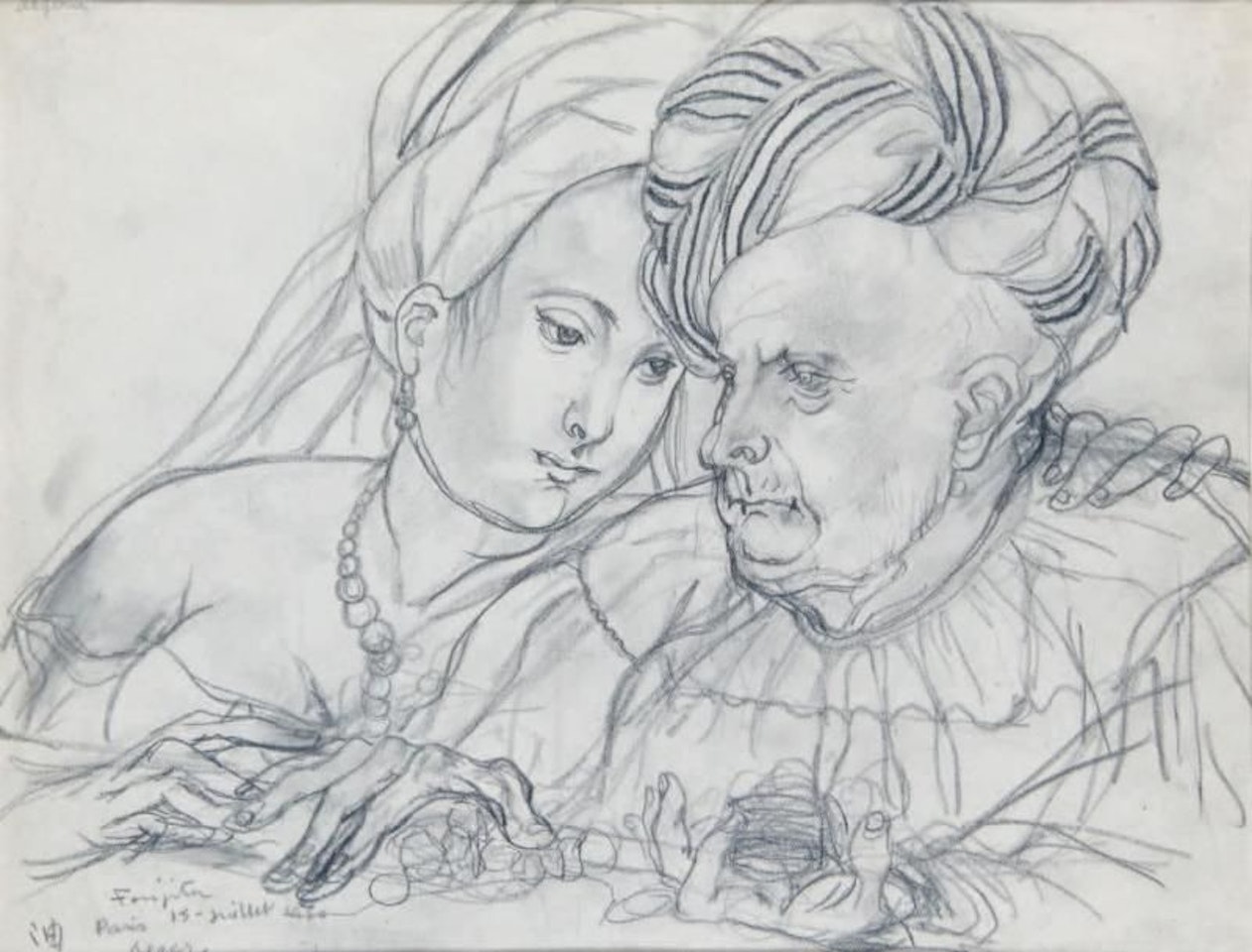 THE CHANGER AND HIS WIFE by Leonard Tsuguharu Foujita