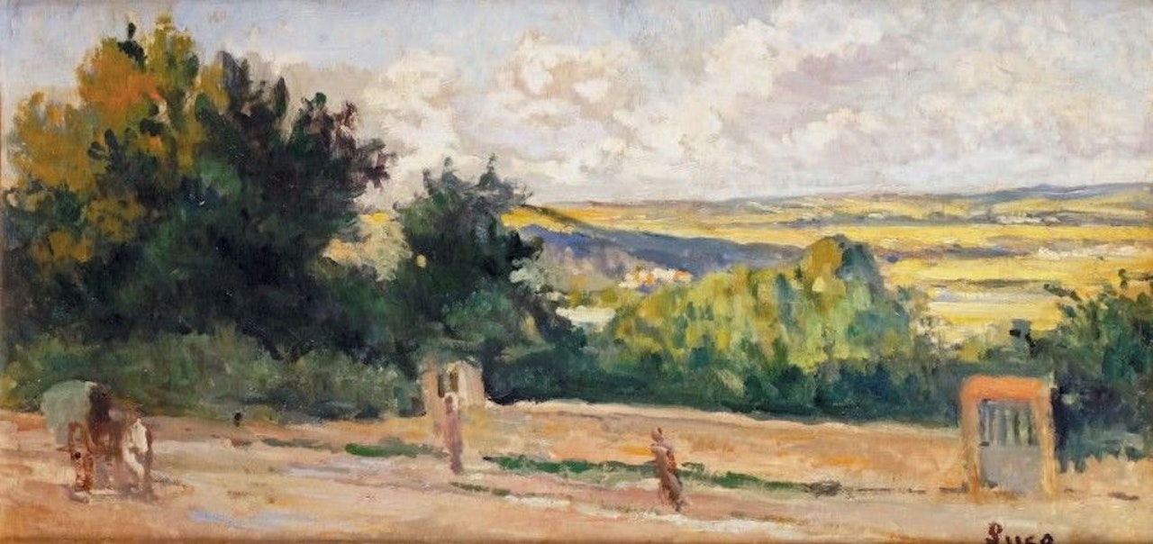 CARRIOLE ON THE WAY, Méricourt by Maximilien Luce