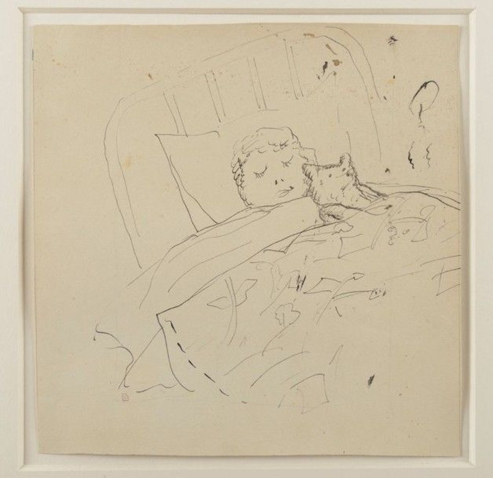 Toto et l"ours Rounichond by Pierre Bonnard