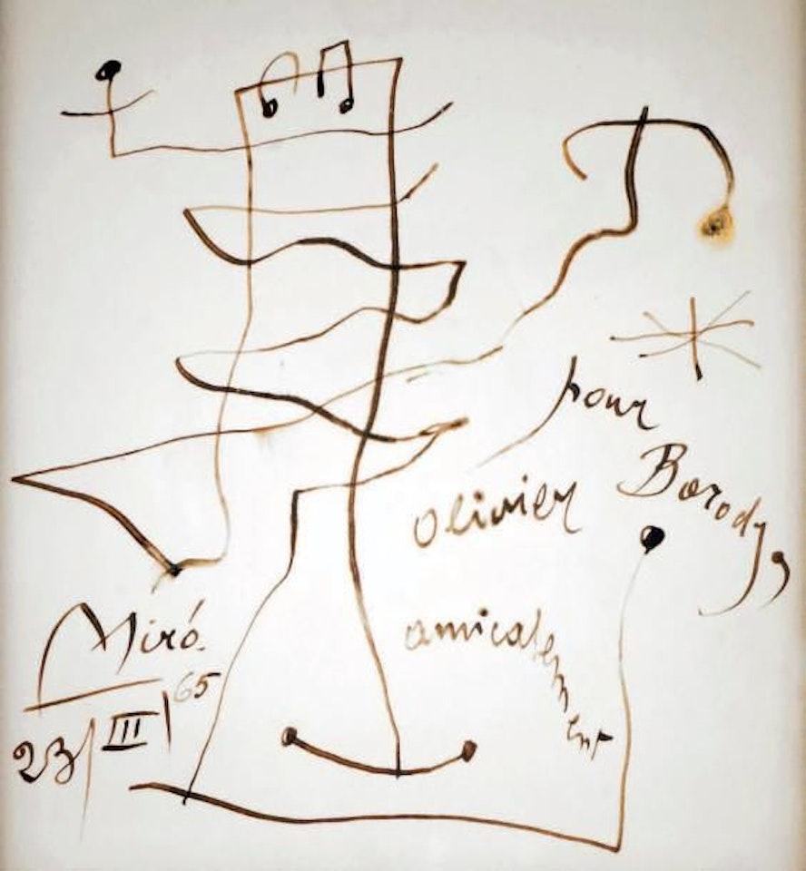 MUSICAL COMPOSITION FOR OLIVIER BORODY by Joan Miró