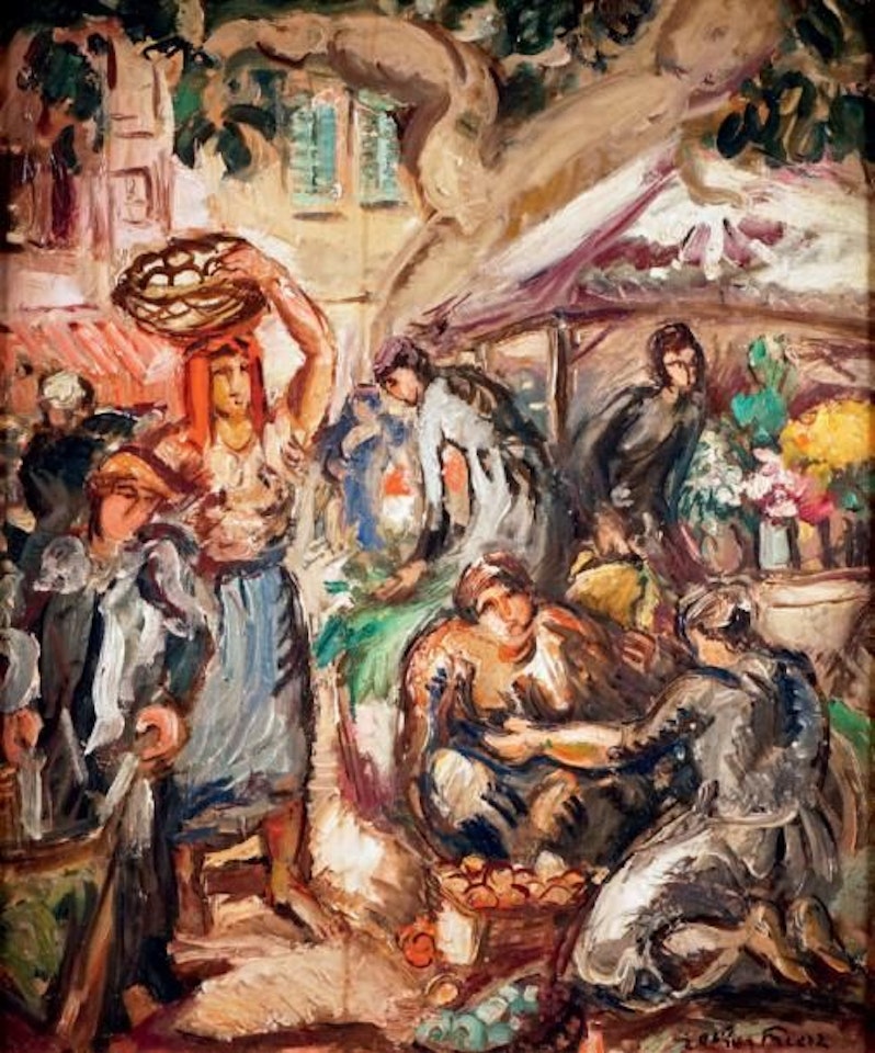 TOULON, BUSY MARKET by Othon Friesz