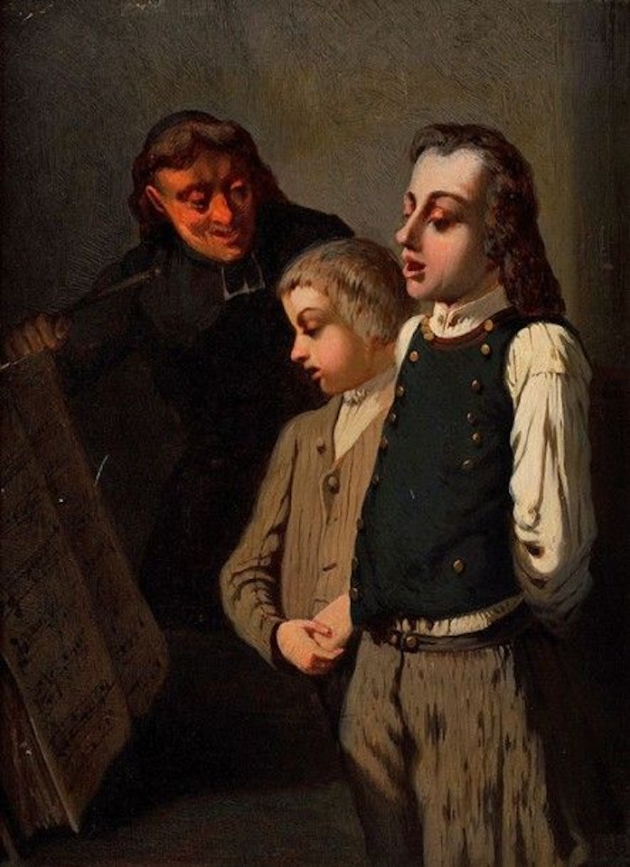La leçon de chant by French School