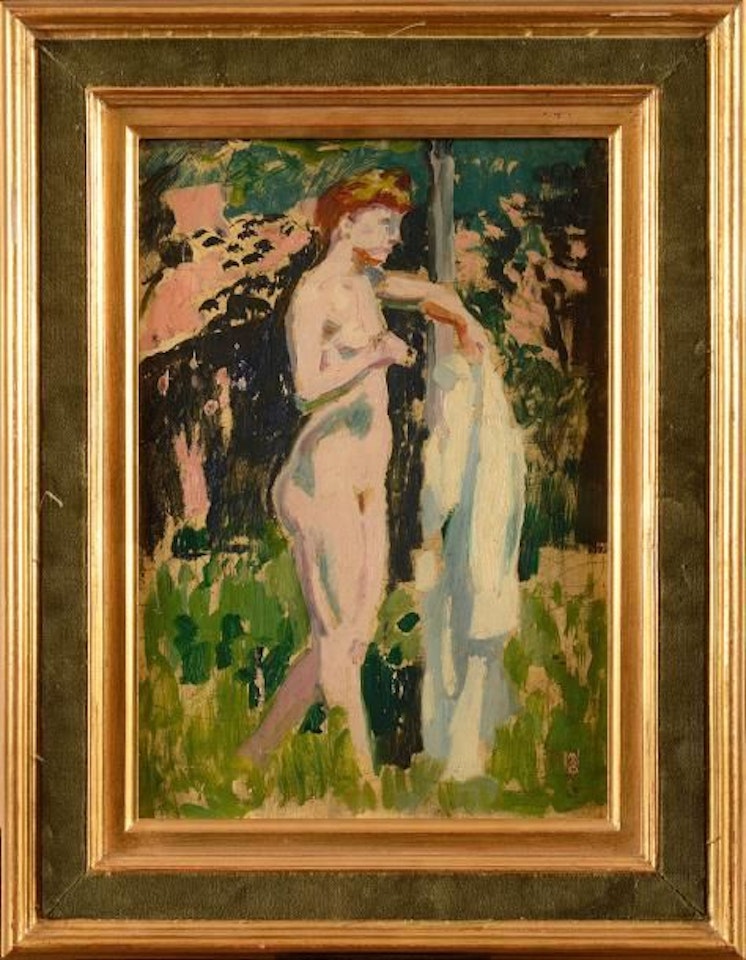 Etude de nu de profil Huile sur panneau parqueté by Maurice Denis
