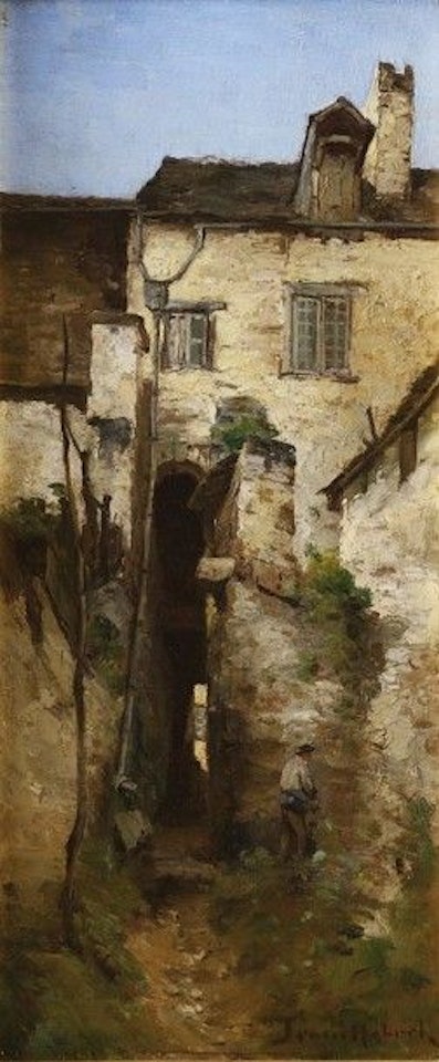 Ruelle de village by Paul Désiré Trouillebert