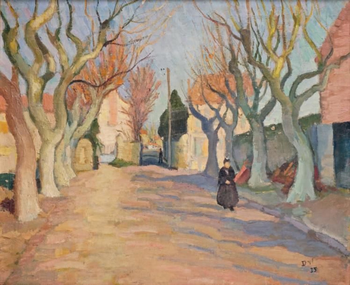THE ENTRANCE OF ALYSCAMPS TO ARLES by Marcel Dyf