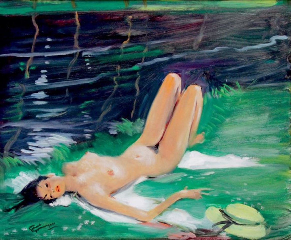 NAP BY THE WATER by Jean Gabriel Domergue