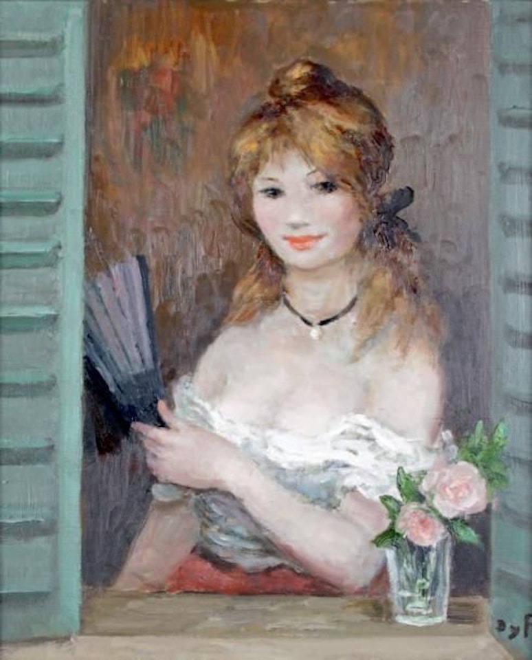 GIRL AT THE WINDOW by Marcel Dyf