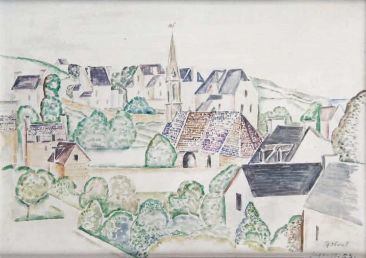 VIEW OF TRÉBOUL (Finistère) by Leopold Survage