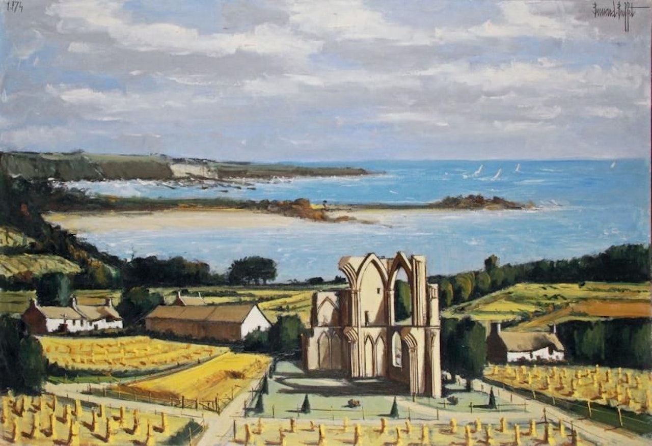 SURROUNDINGS OF LANNION, THE RUINS OF THE CHAPEL OF SAINT-AUGUSTIN by Bernard Buffet