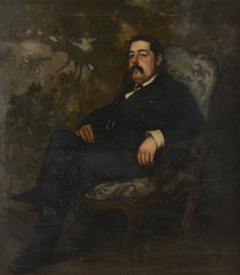 Portrait d"homme assis sur un fauteuil by French School