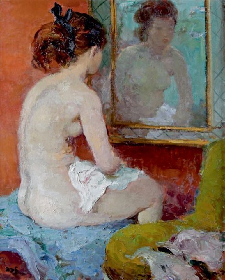 NUDE AT THE MIRROR by Marcel Dyf