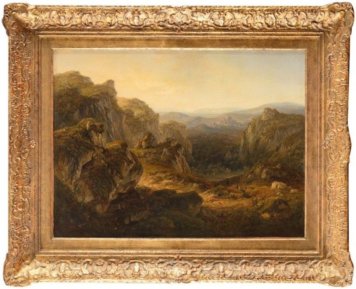 Mountain landscape by German School
