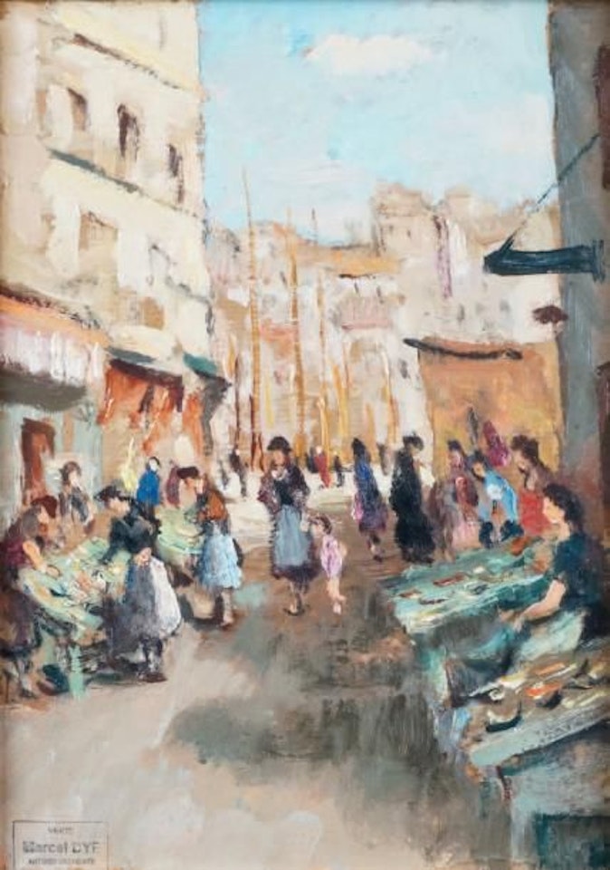THE FISH MARKET IN MARSEILLE by Marcel Dyf