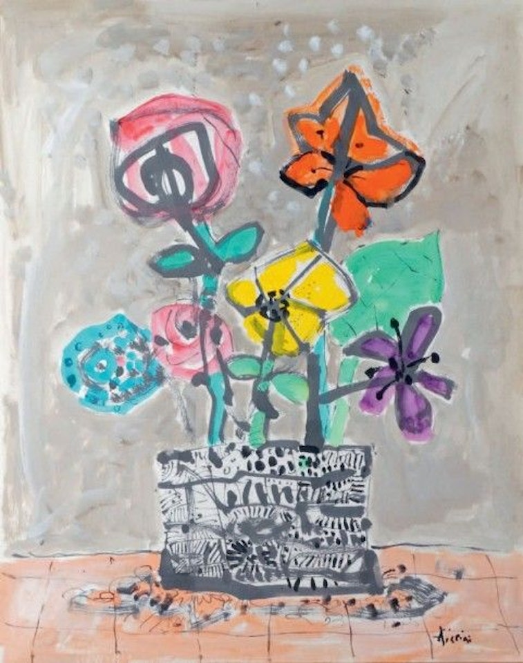 FLOWERS IN A POT by Paul Aizpiri