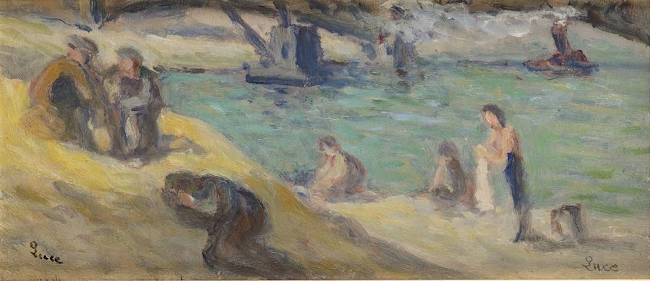 Sur les berges by Maximilien Luce