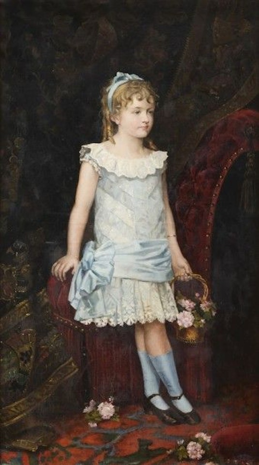 Portrait of a little girl  by French School