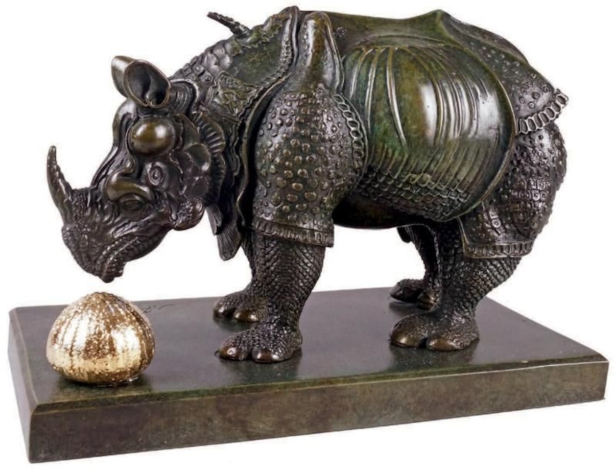 RHINOCEROS DRESSED IN LACE by Salvador Dali