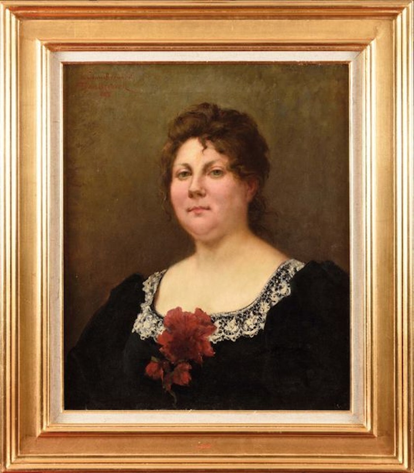 Woman with a lace collar  by Paul Désiré Trouillebert