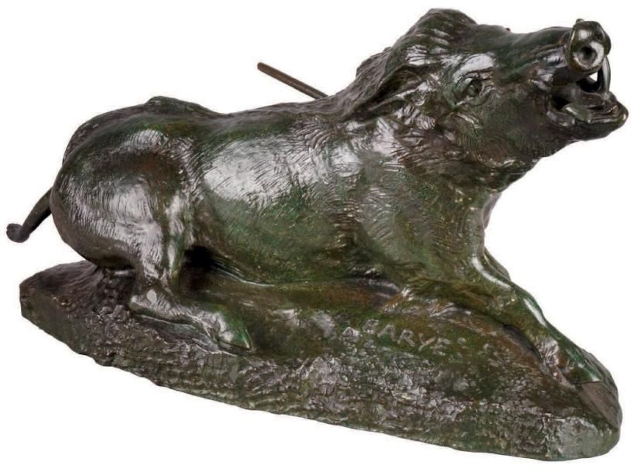 WOUNDED BOAR n°2 by Antoine-Louis Barye