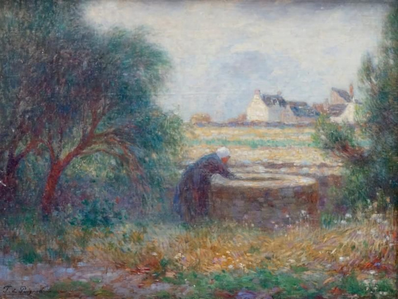 BRITTANY, PEASANT WOMAN NEAR THE THEN by Ferdinand du Puigaudeau