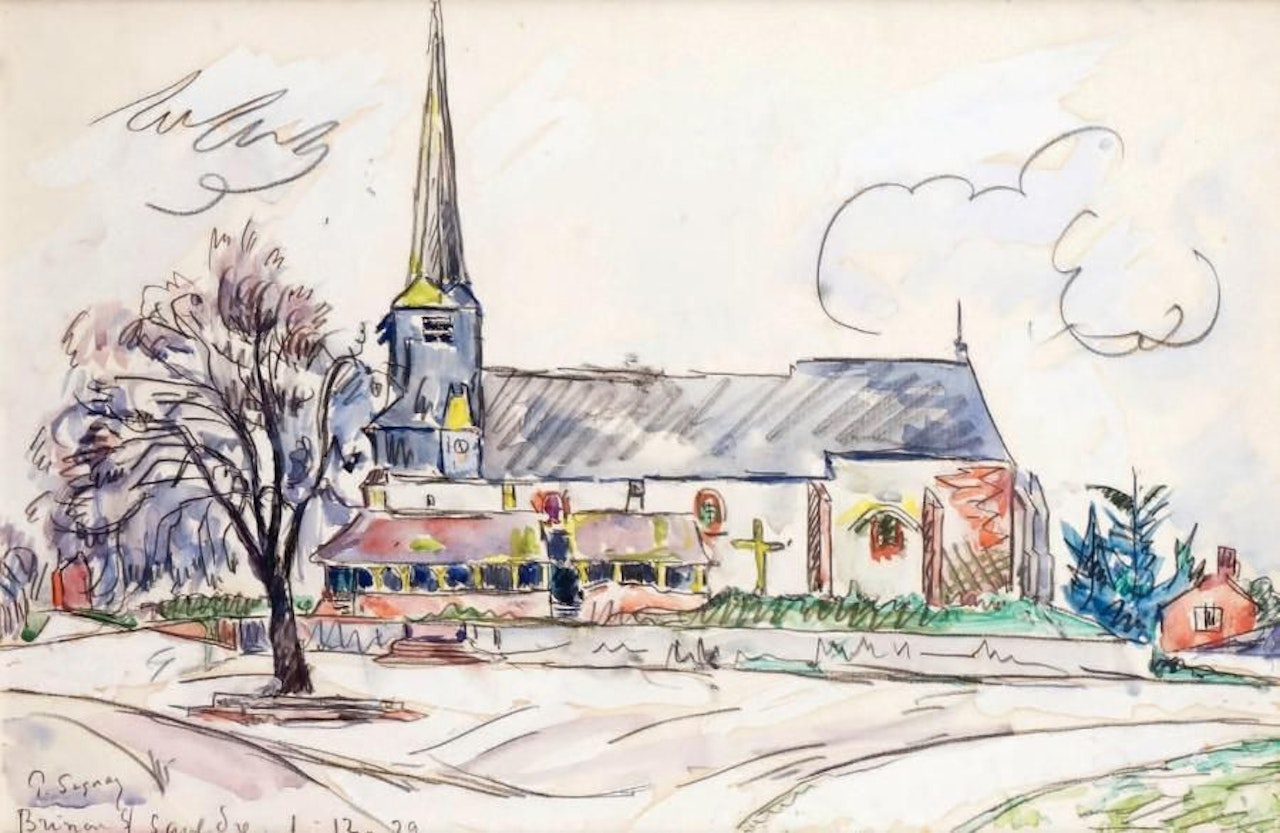 THE CHURCH OF BRINON SUR SAULDRE by Paul Signac