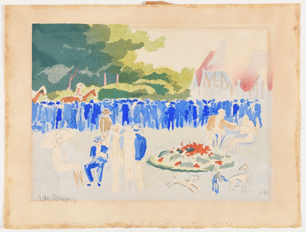 Les courses à Clairefontaine, Grand prix de Normandie by Kees van Dongen