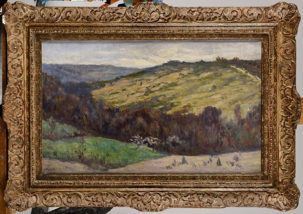 Undulating landscape in Rolleboise by Maximilien Luce