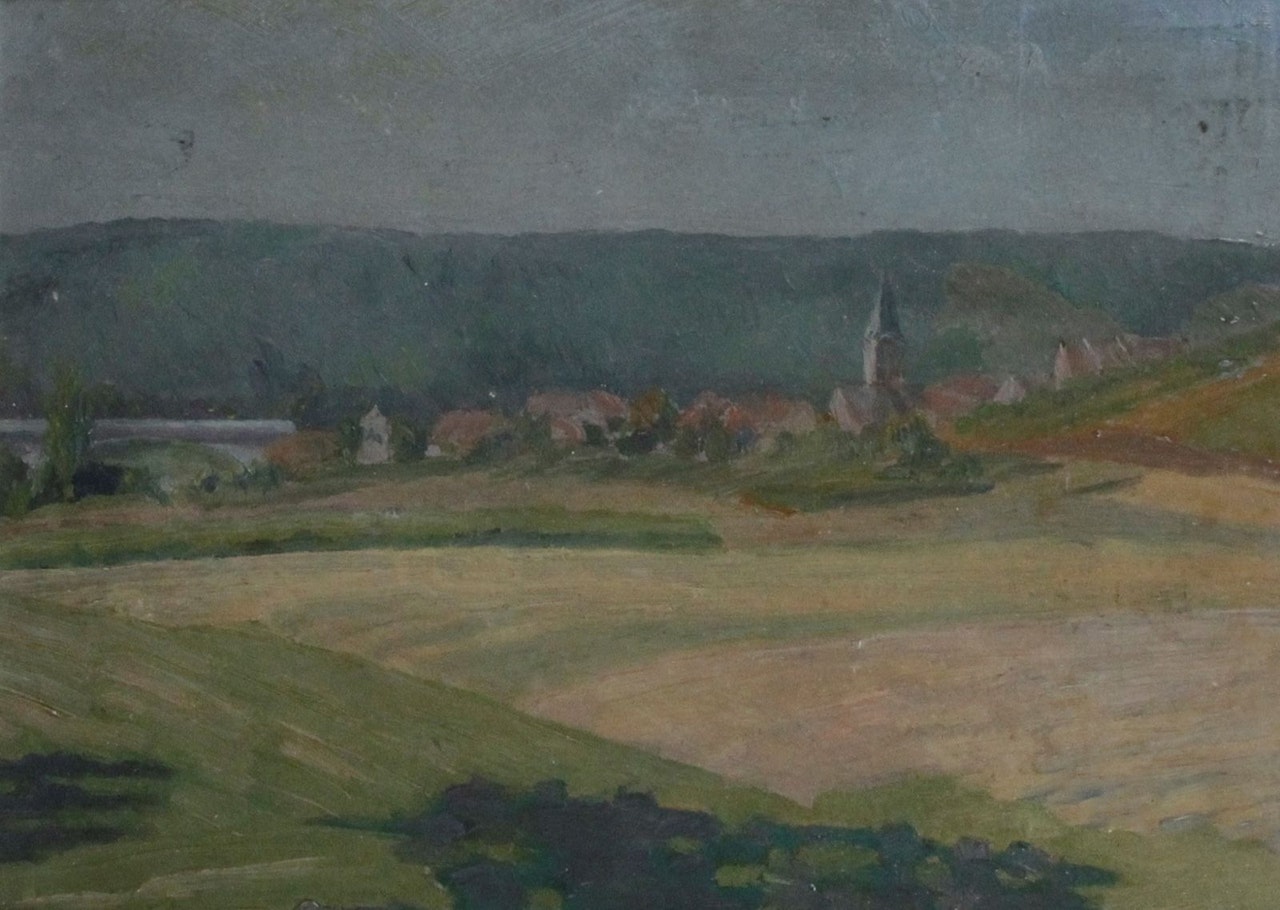 View of the bell tower by Emile Bernard