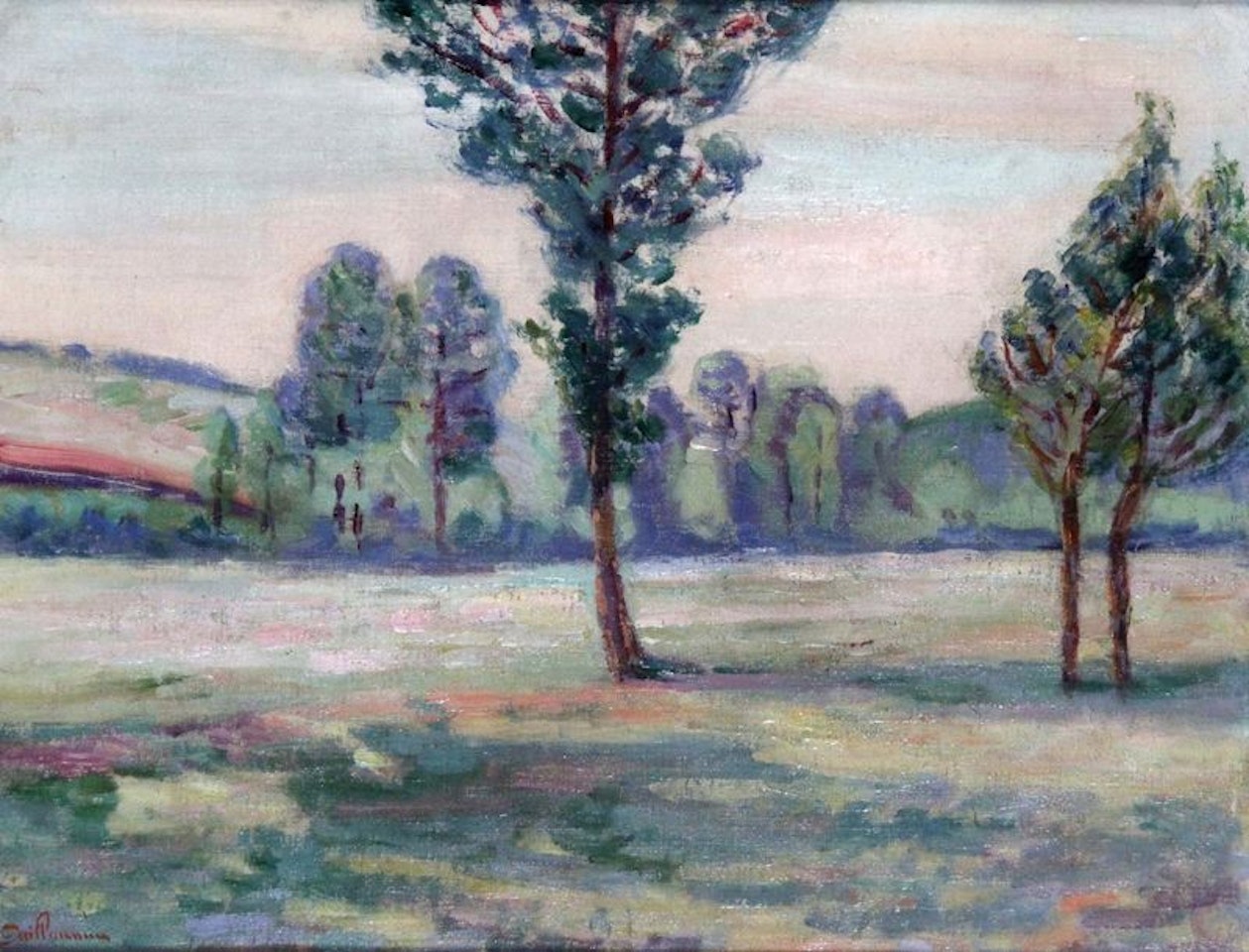Sunrise on the meadow by Armand Guillaumin