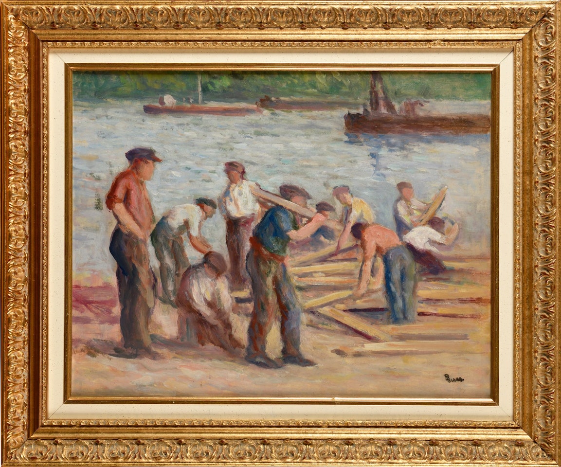 Chantier sur les berges de la Seine by Maximilien Luce