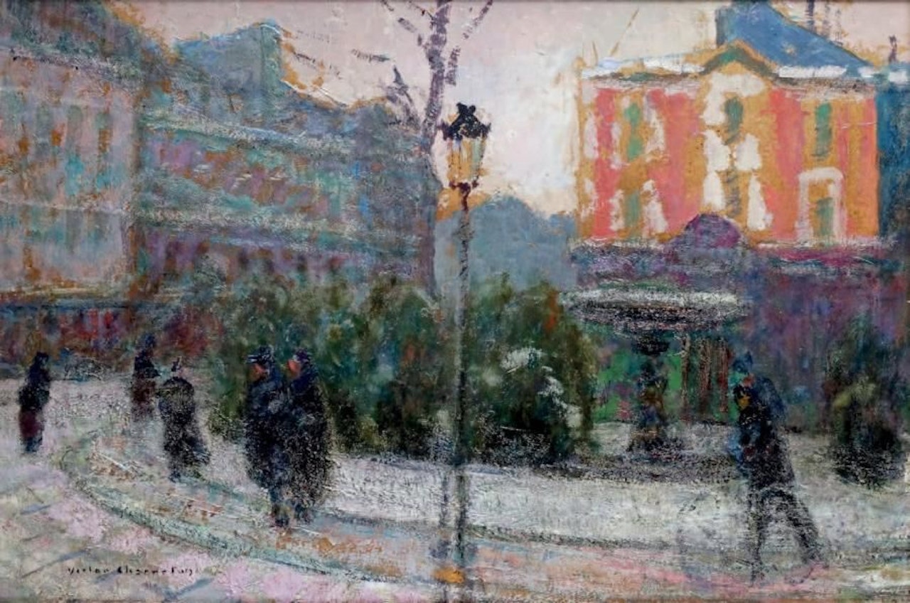 PARIS, PLACE PIGALLE AND THE CABARET L"ABBAYE DE THELEM by Victor Charreton