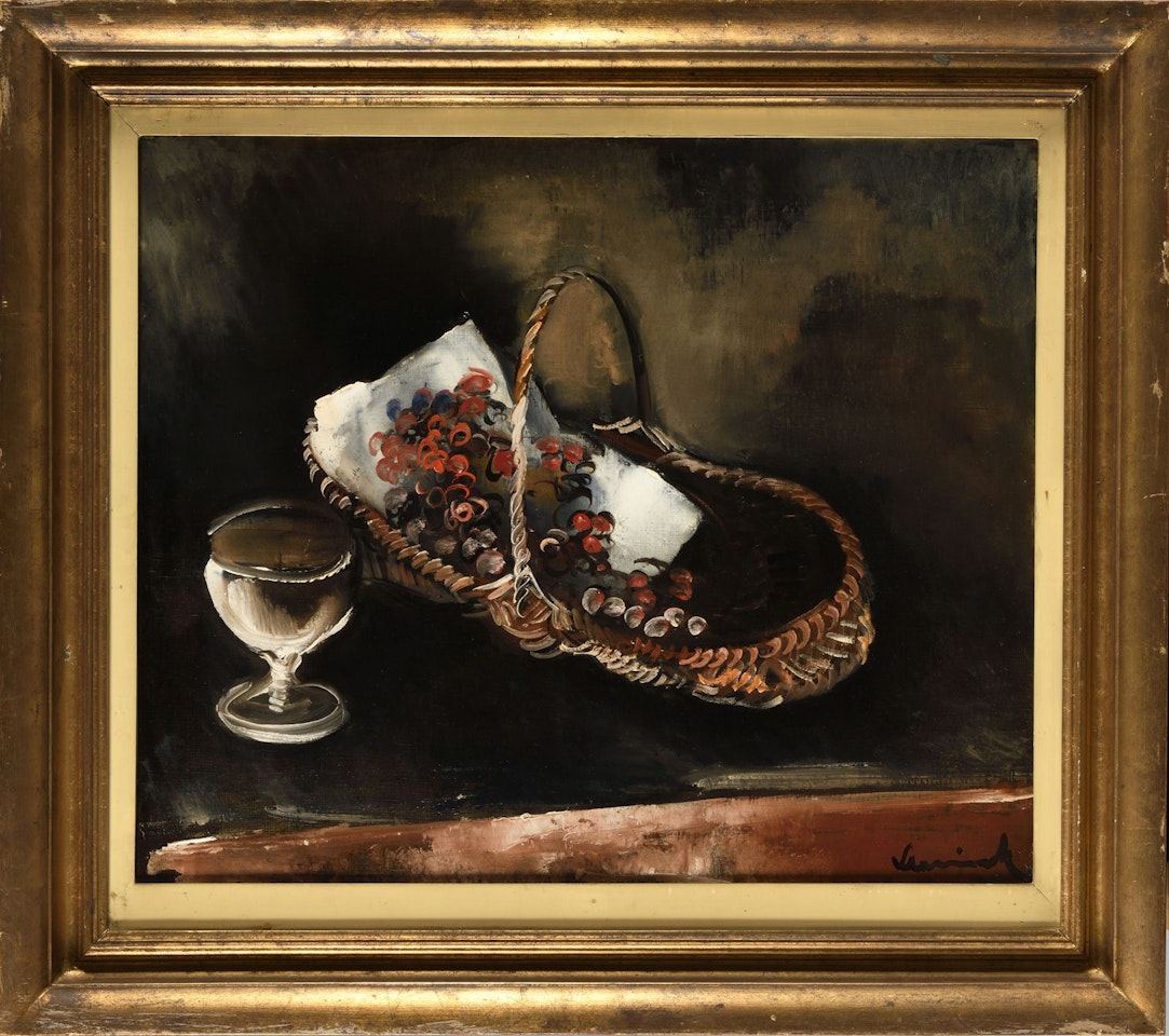 Still life with basket of cherries by Maurice de Vlaminck