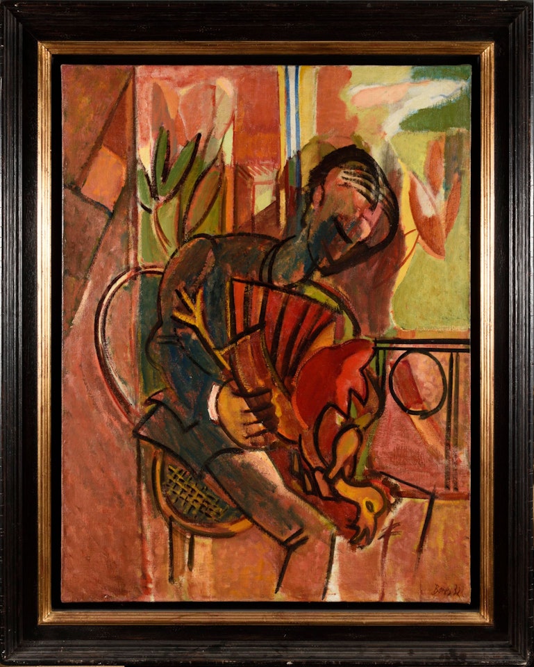 Man with a rooster by Francisco Bores