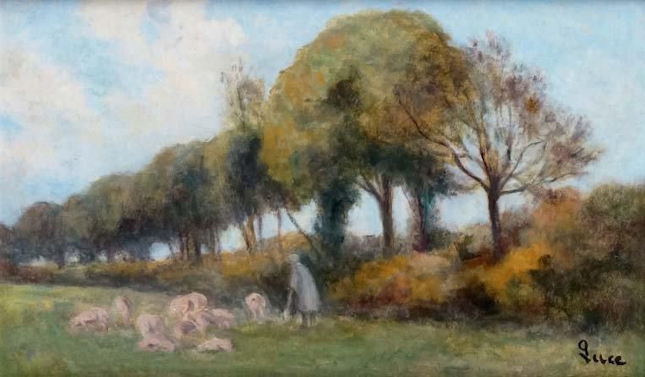 LA SHEPHERD by Maximilien Luce