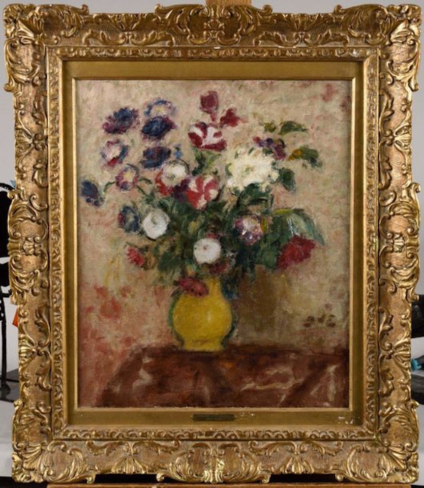 Vase of Anemones and Volubilis by Georges d’Espagnat
