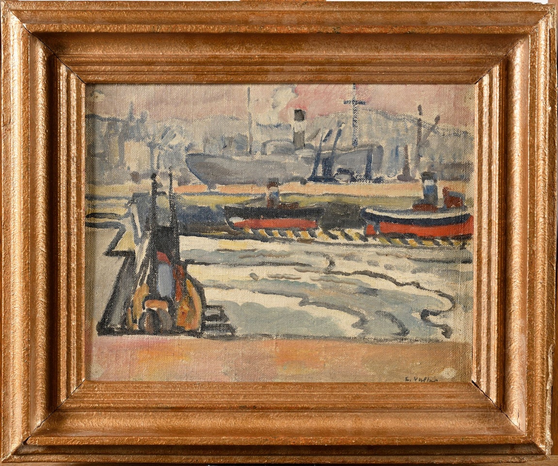 Navires au port de Boulogne-sur-Mer by Louis Valtat