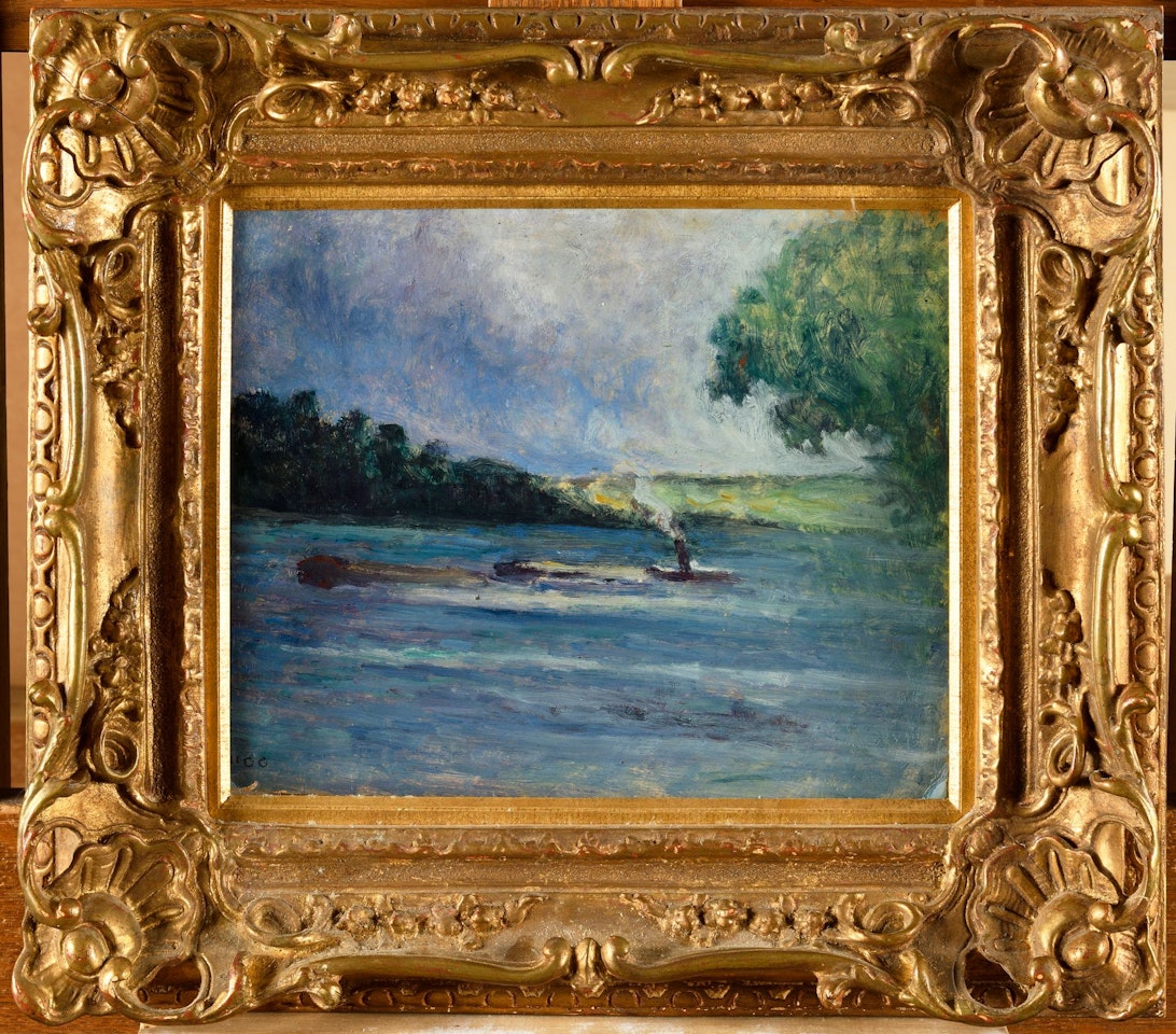 Barge at Rosny by Maximilien Luce