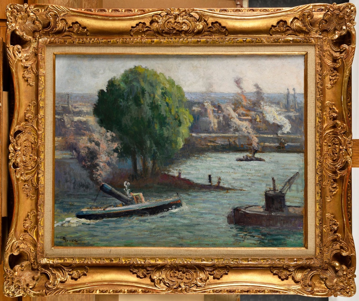 Rouen the Tugboat on the Seine by Maximilien Luce