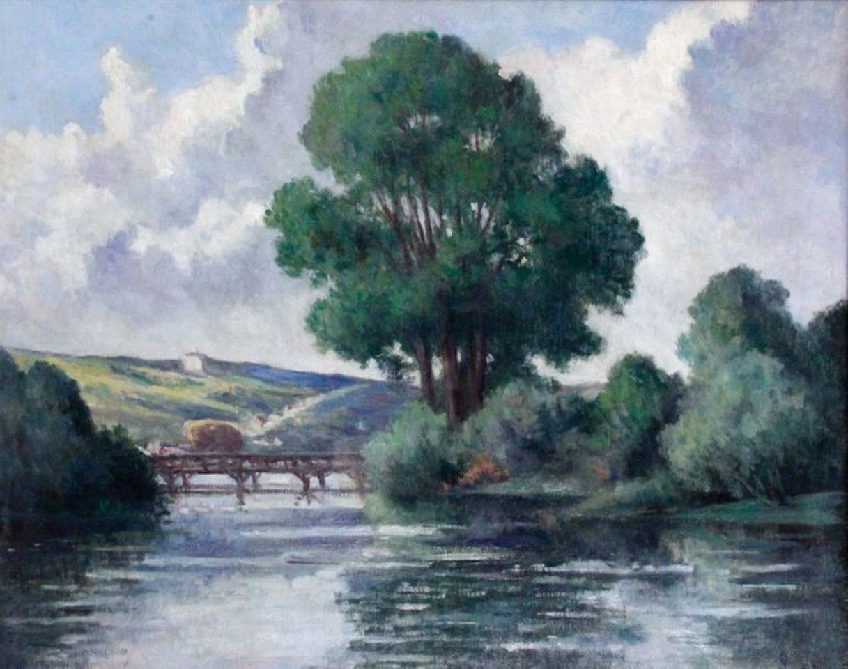 The Herville footbridge by Maximilien Luce
