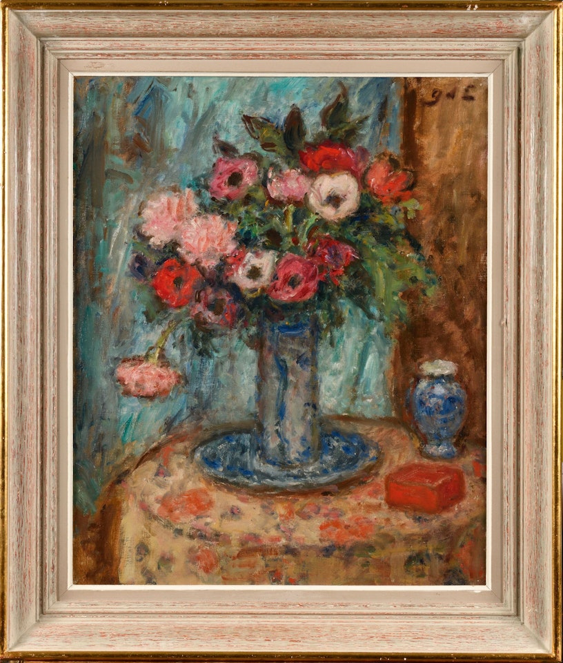Vase of anemones by Georges d’Espagnat