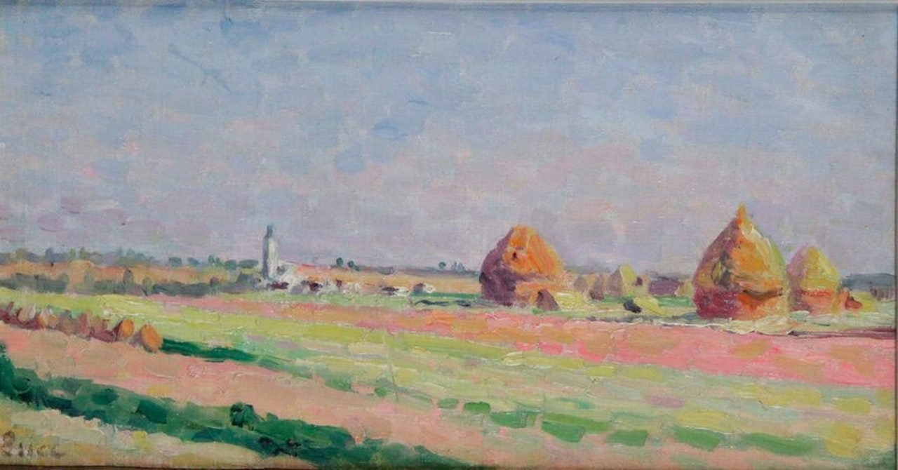 Haystacks in Moulineux by Maximilien Luce