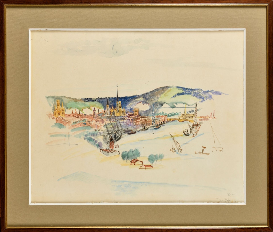 The Seine in Rouen by Jean Dufy