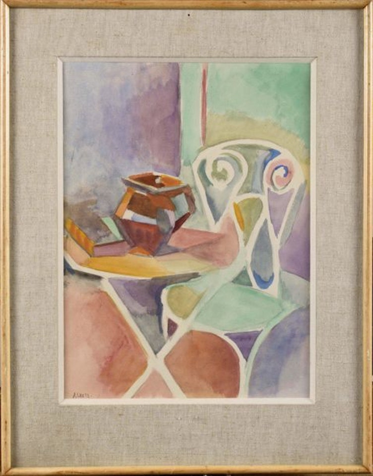 Still life with book on a garden trolley by André Lhote
