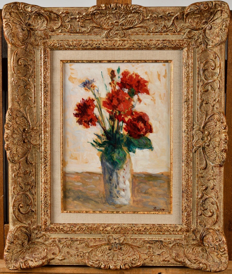 Vase d"oeillets by Maximilien Luce