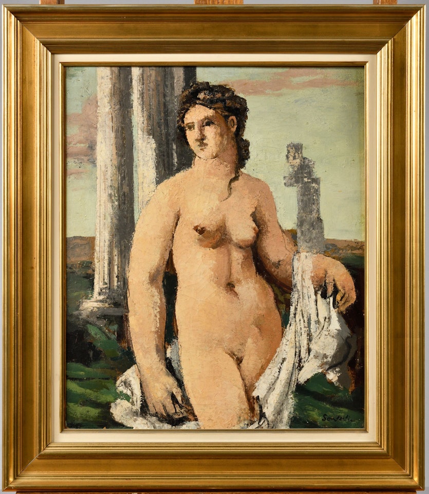 Femme drapée aux colonnes by Jean Souverbie