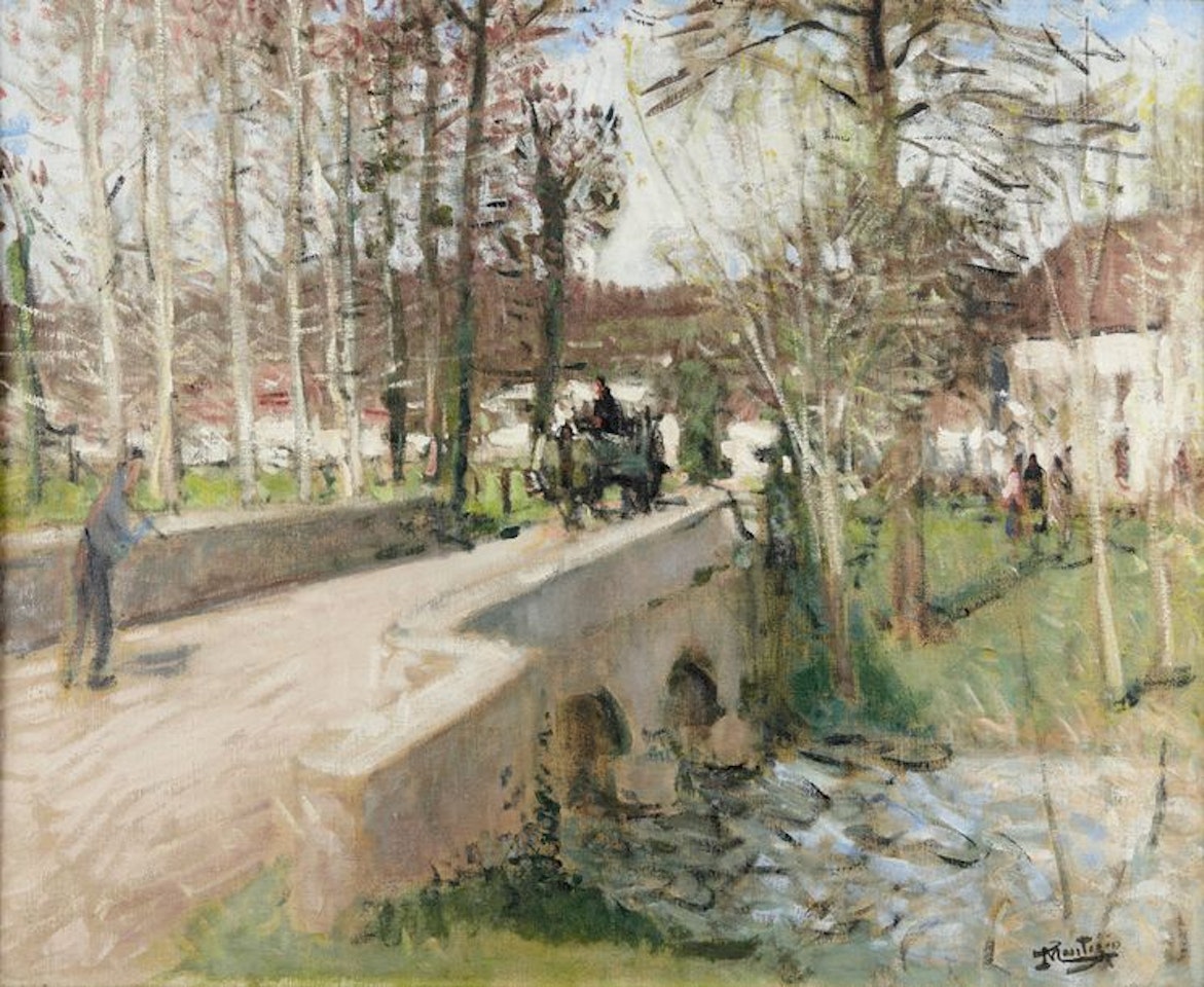 Pont des Osmaux près de Dreux by Pierre Eugène Montezin