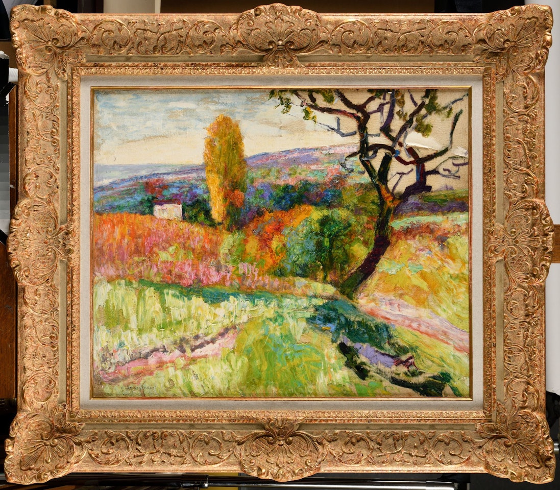 Sunny landscape, the hills by Victor Charreton